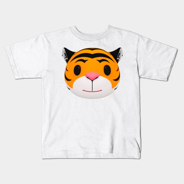 Christmas Tiger Kids T-Shirt by MadDesigner